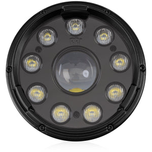 5.75" RRI Moto Illumination LED Headlight-LED Headlights-Rogue Rider Industries-Rogue Rider Industries for Harley Davidson Motorcycles Dyna Street Bob Super Wide Glide Low Rider S Night Rod Train Softail Deuce Sportster Iron 883