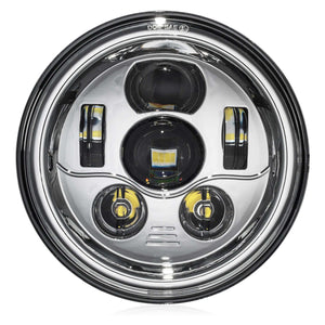 7" RRI Blazemaker V1 LED Headlight-LED Headlights-Rogue Rider Industries-Chrome-Rogue Rider Industries for Harley Davidson Motorcycles