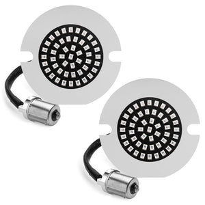 RRI SigZ Rear LED Turn Signals for Flat Style Housings - Black Label Special Edition-LED Turn Signals-Rogue Rider Industries-1156 (Inline Posts / Single Contact)-No Lenses-Rogue Rider Industries for Harley Davidson Motorcycles