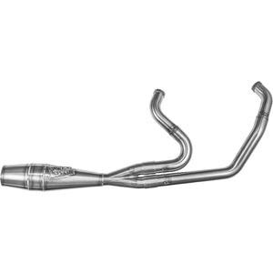 SAWICKI 930-01238 2-1 CANNON SHORTY BRUSHED STAINLESS EXHAUST SOFTAIL M8 17-23
