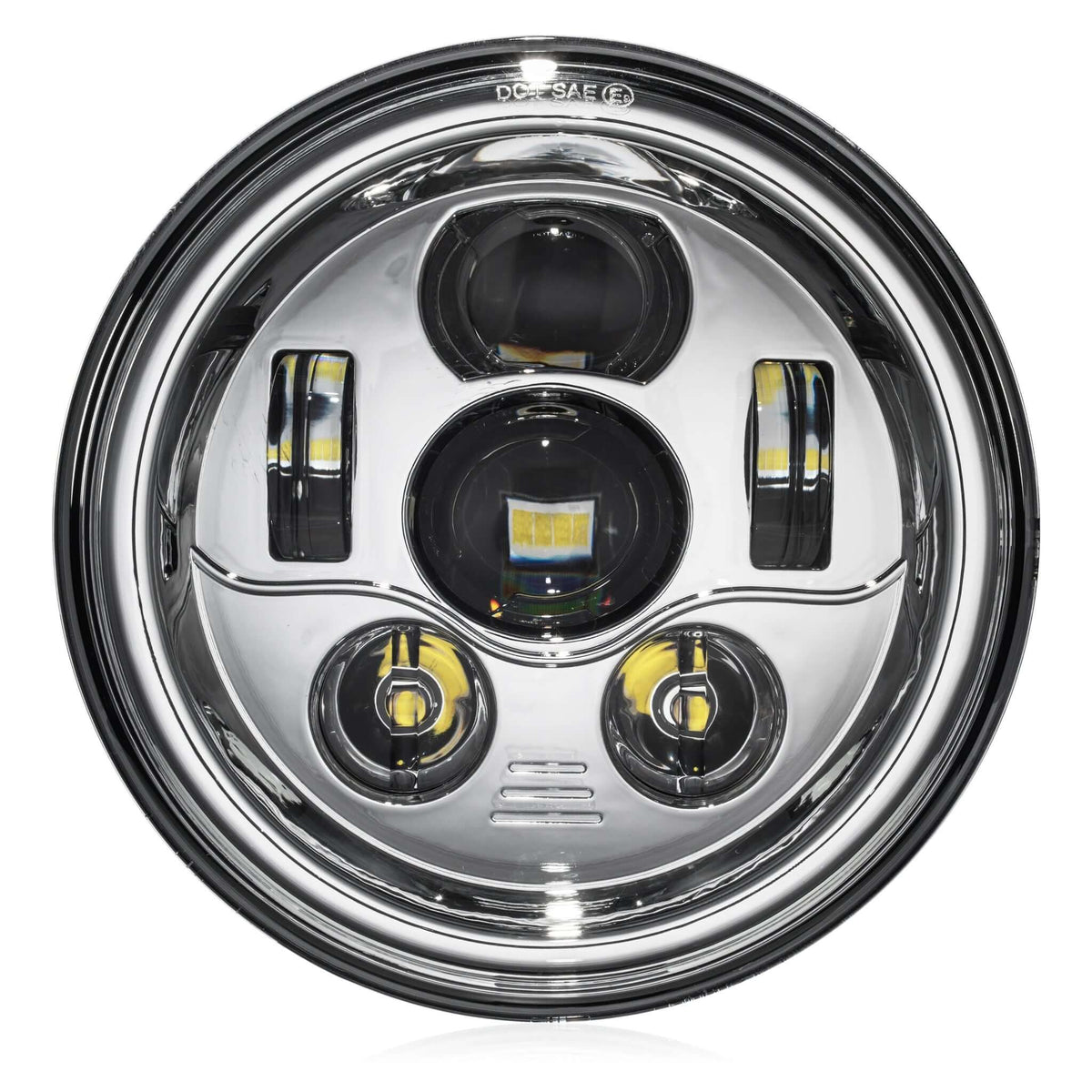 7&quot; RRI Blazemaker V1 LED Headlight-LED Headlights-Rogue Rider Industries-Chrome-Rogue Rider Industries for Harley Davidson Motorcycles