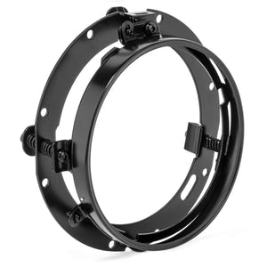 7" RRI Headlight Mounting Ring-LED Headlights-Rogue Rider Industries-Black-Rogue Rider Industries for Harley Davidson Motorcycles