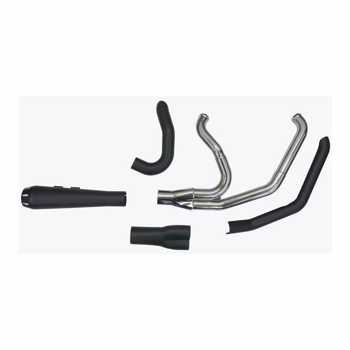 Bassani Road Rage 2 - Black - 2-1 Exhaust for 2018-2023 Softail Street Bob, Lowrider, Slim &amp; Fatbob-Exhaust-Bassani-Rogue Rider Industries for Harley Davidson Motorcycles