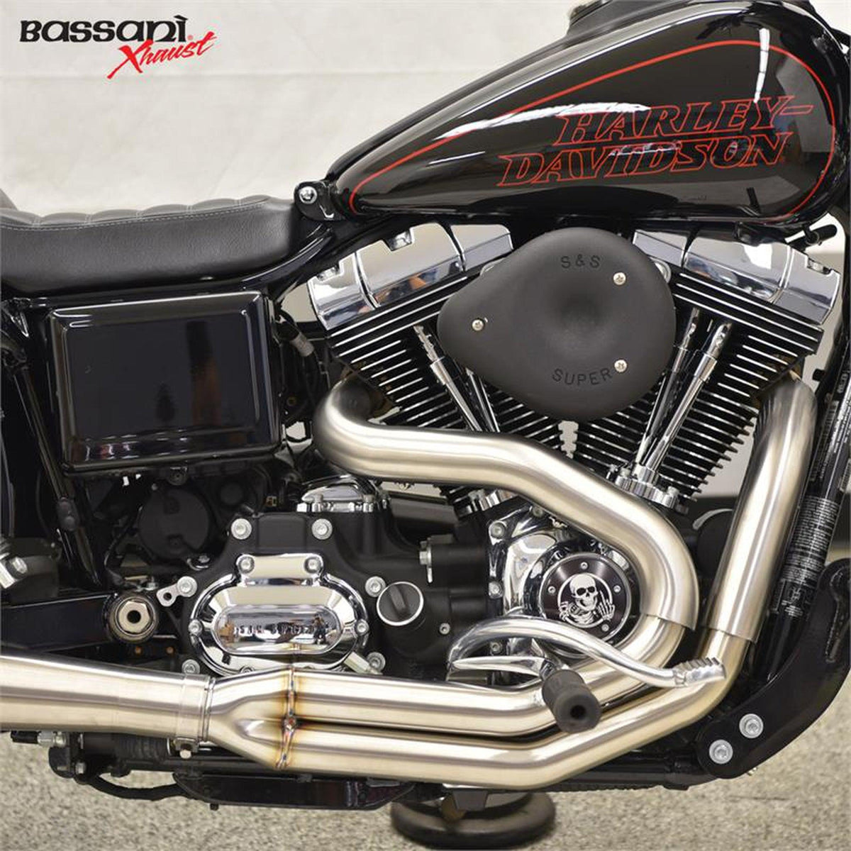 Bassani Road Rage 3 - Stainless - 2-1 Exhaust for Dyna 1991-2017-Exhaust-Bassani-Add Opt. Heat Shields-Rogue Rider Industries for Harley Davidson Motorcycles