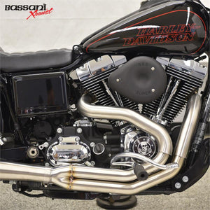 Bassani Road Rage 3 - Stainless - 2-1 Exhaust for Dyna 1991-2017-Exhaust-Bassani-Add Opt. Heat Shields-Rogue Rider Industries for Harley Davidson Motorcycles