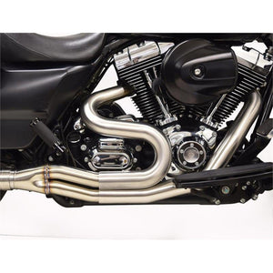 Bassani Short Road Rage 3 - Stainless - 2-1 Exhaust for Touring 2007-2016-Exhaust-Bassani-Rogue Rider Industries for Harley Davidson Motorcycles