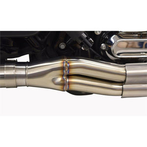 Bassani Short Road Rage 3 - Stainless - 2-1 Exhaust for Touring 2017-2023-Exhaust-Bassani-Rogue Rider Industries for Harley Davidson Motorcycles