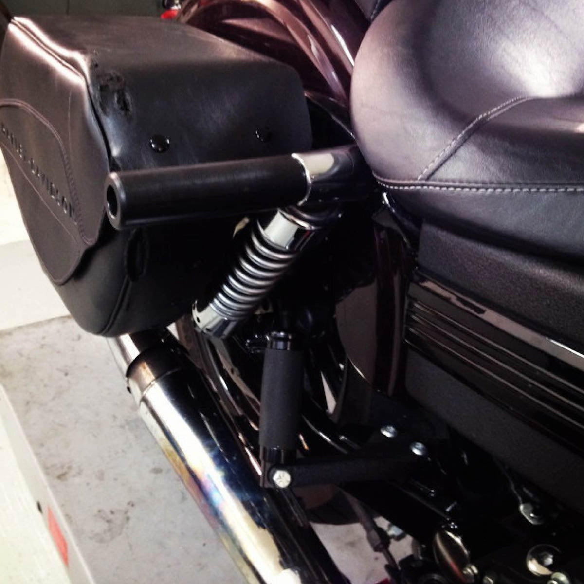 Bung King Upper Shock Mount Frame Sliders for Dyna, FXR, Sportster-Bike Protection-Bung King-Rogue Rider Industries for Harley Davidson Motorcycles