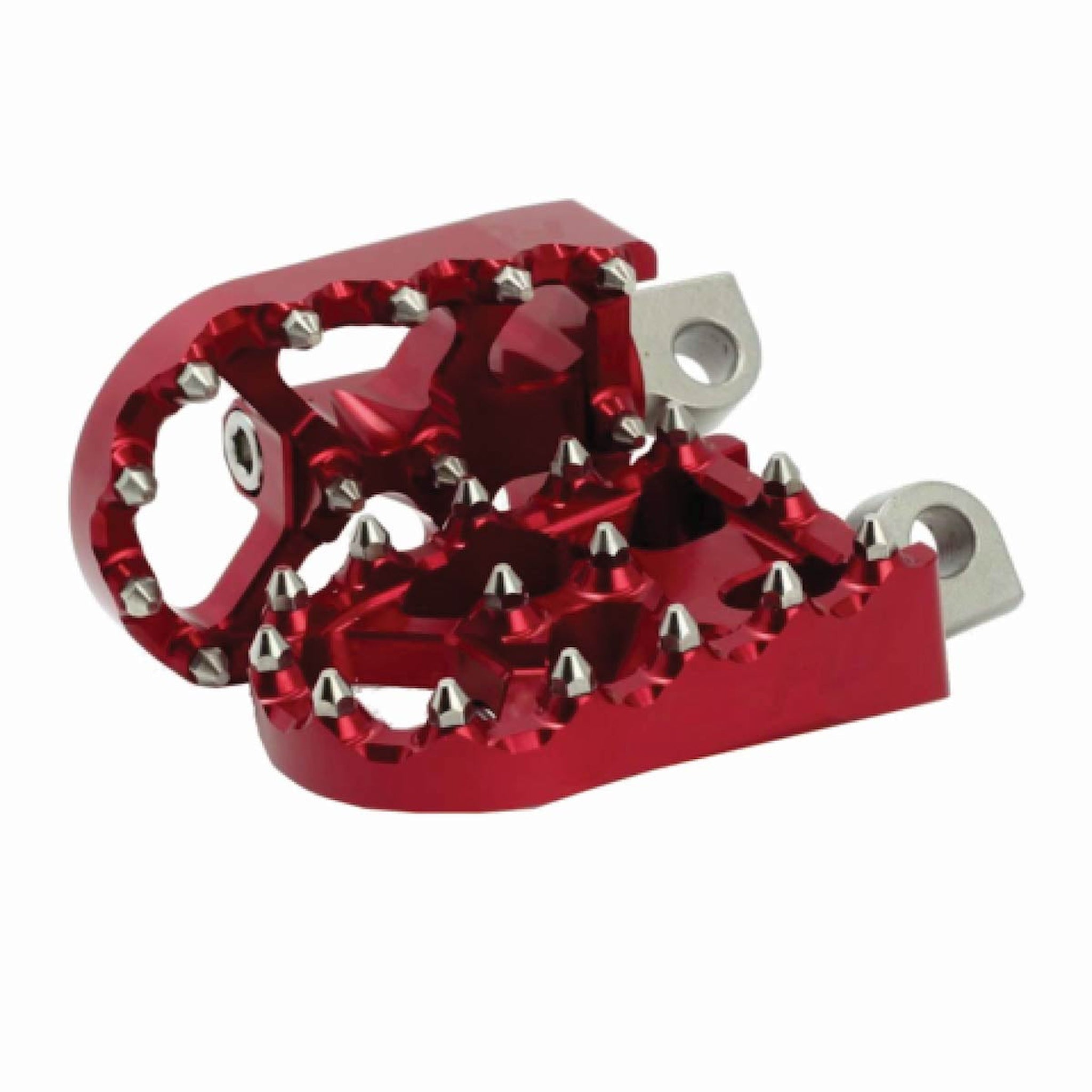 FLO Motorsports Moto Style Footpeg Set Red