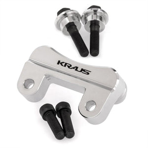 Kraus Raptor 1 1/2 in Pull Back Plate-Handlebars-Kraus Motor Co.-Dyna / FXR / Pre-17 Early Softail-Polished-Rogue Rider Industries for Harley Davidson Motorcycles