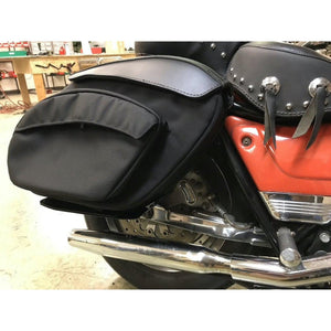 Leather Pros Retro Series V3 FXR Saddlebags-Luggage-Leather Pros-Rogue Rider Industries for Harley Davidson Motorcycles