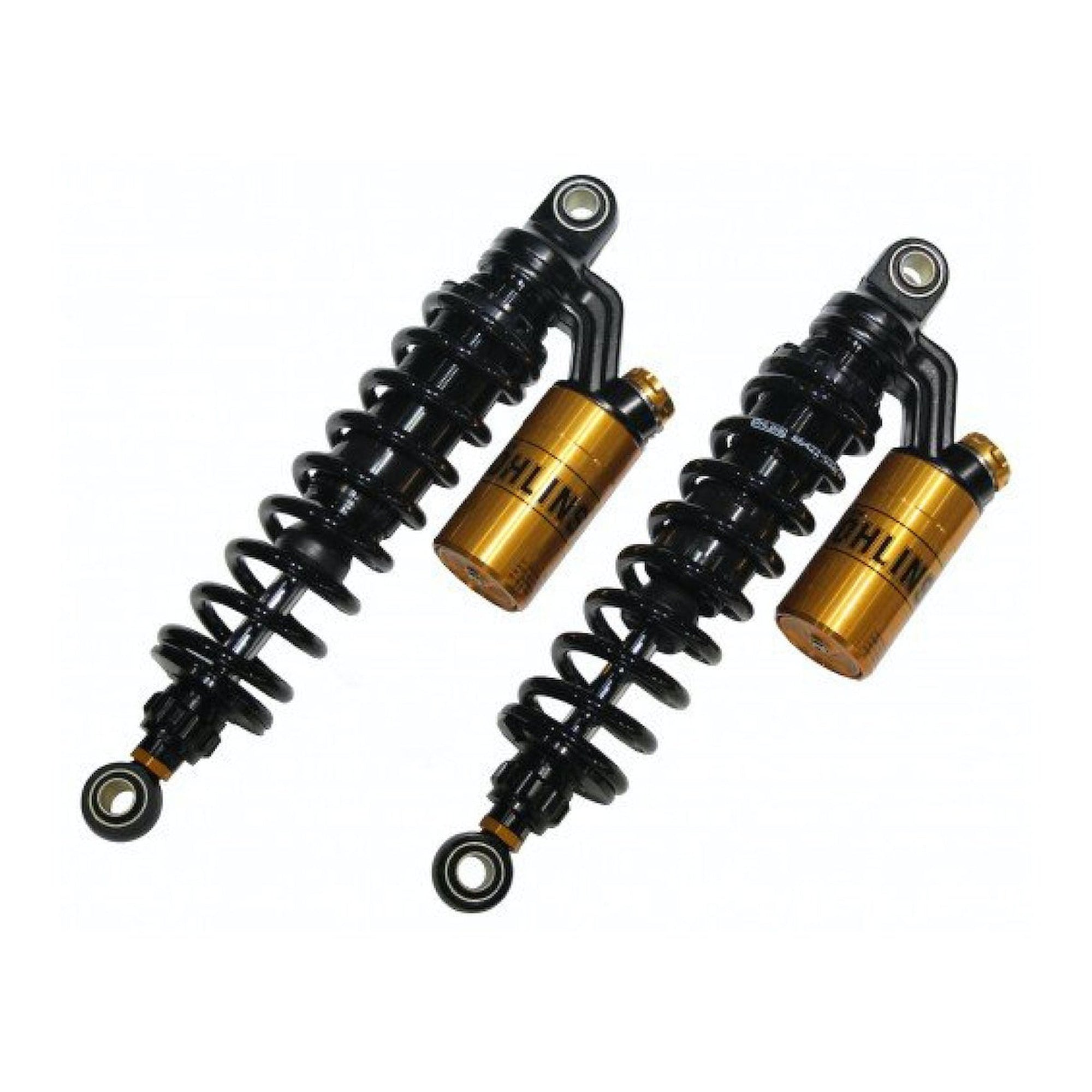 Öhlins リアサスペンション ゴールド/ブラック ÖHLINS STX 36 BLACKLINE with Gold Reservoir TWIN PIGGYBACK SHOCKS