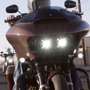 RRI Blazemaker 2015-2023 Road Glide LED Headlight with DRL in Black or Chrome-LED Headlights-Rogue Rider Industries-Rogue Rider Industries for Harley Davidson Motorcycles