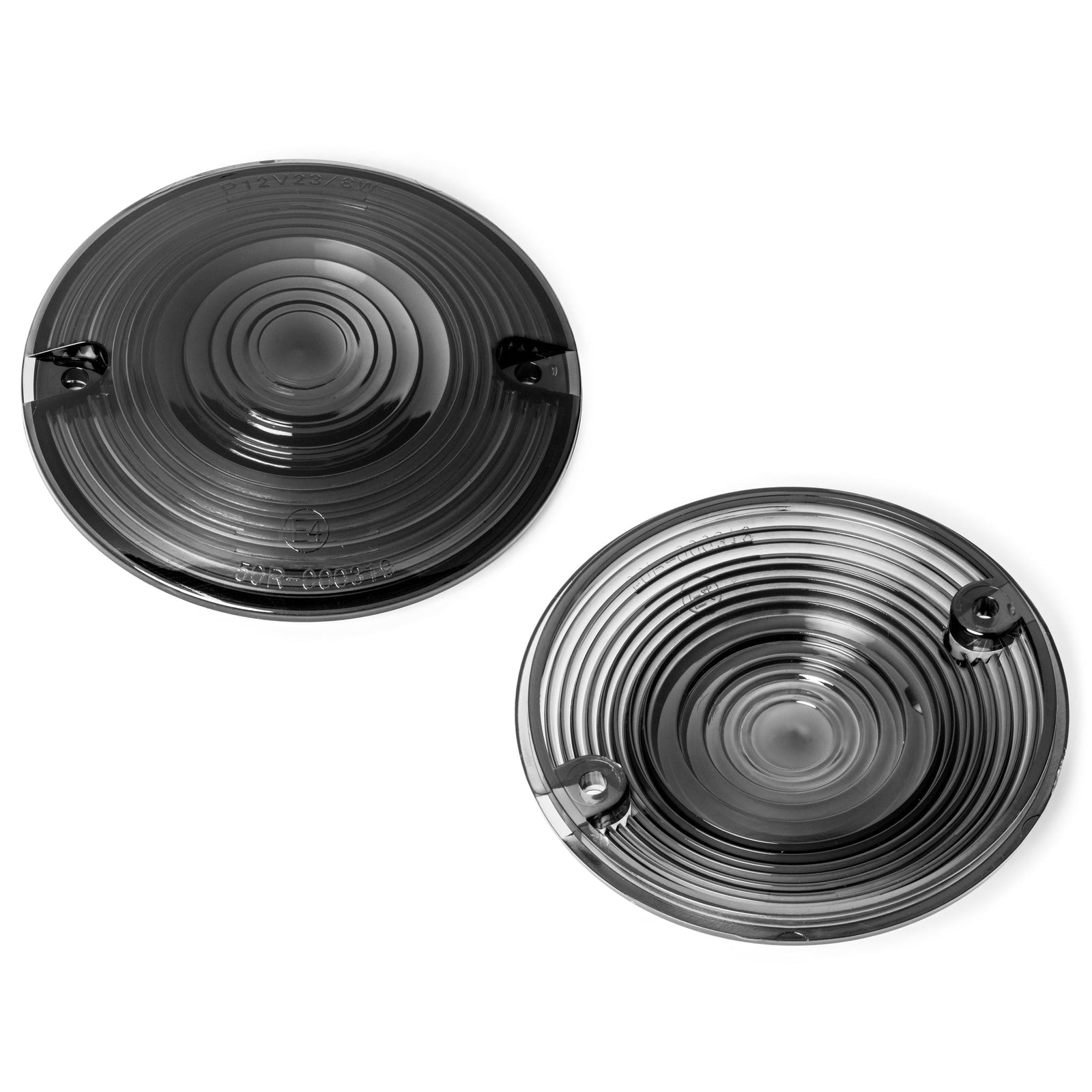 RRI Dark Smoked Lense Kit for Harley Flat Style Turn Signals-LED Turn Signals-Rogue Rider Industries-Rogue Rider Industries for Harley Davidson Motorcycles