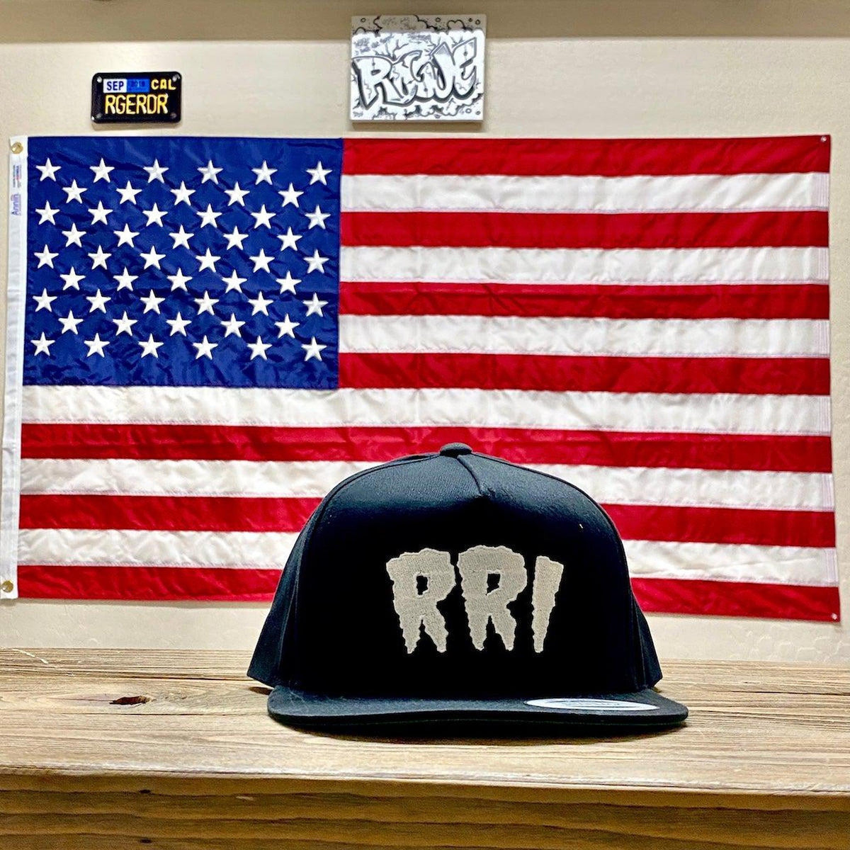 RRI Logo Flat Bill Snapback Hat-Swag-Rogue Rider Industries-Rogue Rider Industries for Harley Davidson Motorcycles