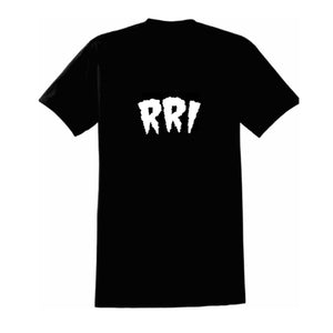 RRI Logo - Mr RRI Tee (Black/White Print)-Swag-Rogue Rider Industries-S-Rogue Rider Industries for Harley Davidson Motorcycles