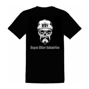 RRI Logo - Mr RRI Tee (Black/White Print)-Swag-Rogue Rider Industries-Rogue Rider Industries for Harley Davidson Motorcycles