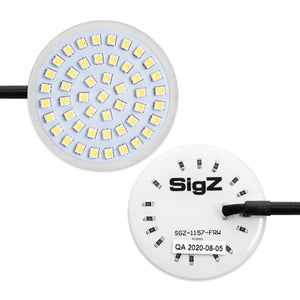 RRI SigZ Front LED 1157 Turn Signals - Running Lights - White Label Edition-LED Turn Signals-Rogue Rider Industries-Rogue Rider Industries for Harley Davidson Motorcycles