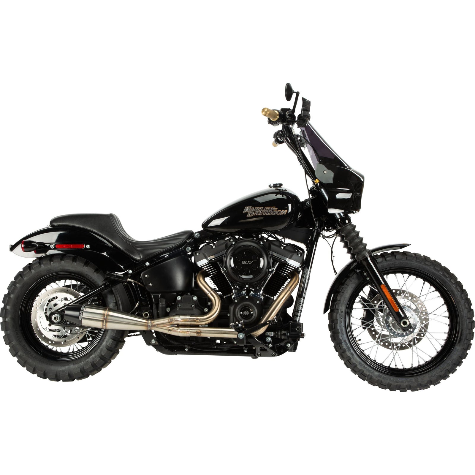 SAWICKI 930-01202 2:1 BRUSHED SS FULL LENGTH EXHAUST M8 SOFTAIL