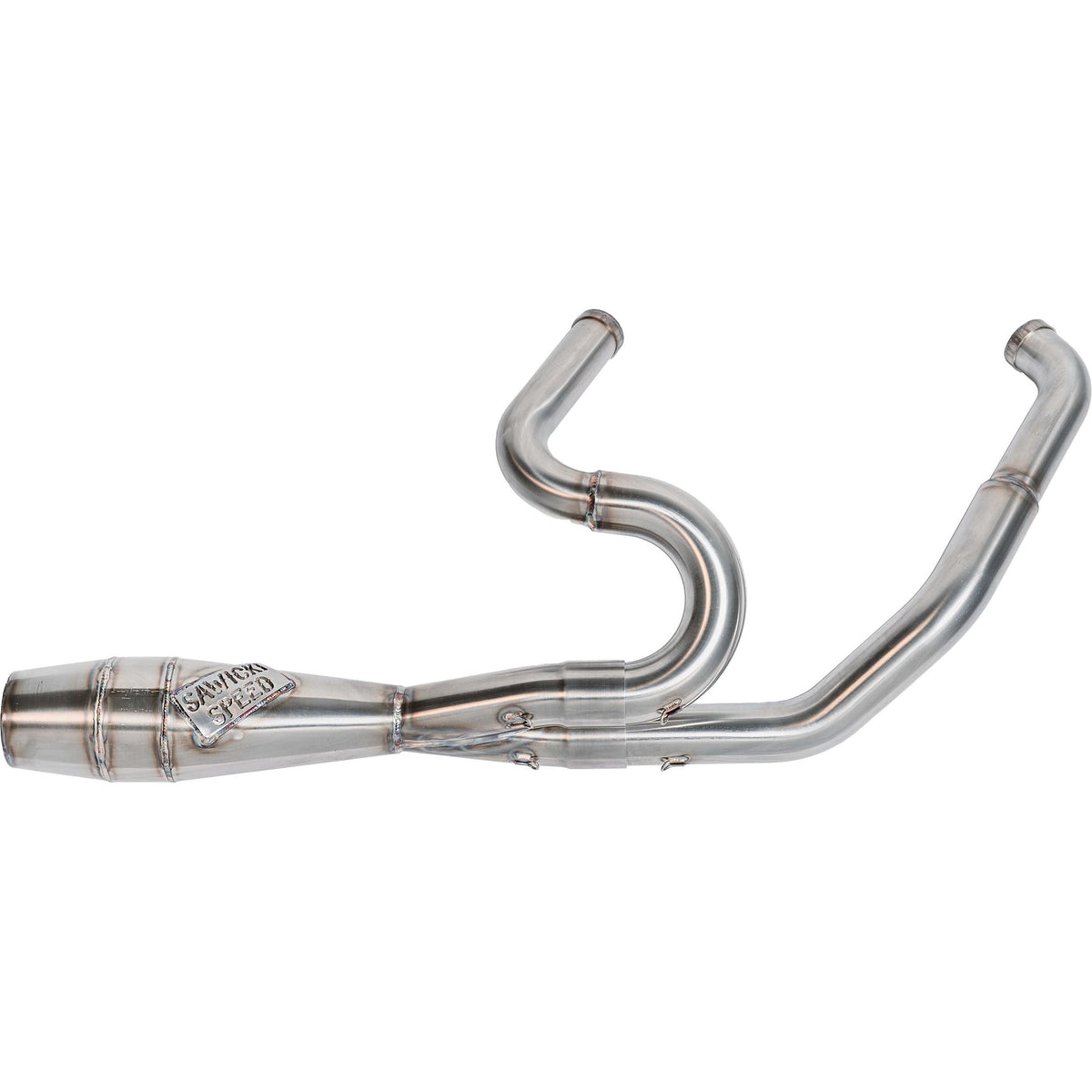 SAWICKI 930-01220 BRUSHED SHORTY CANNON 2:1 EXHAUST M8 FL TOURING 17-24