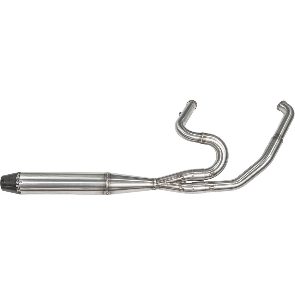 singlecusk様*:✼. SAWICKI 930-01221 2:1 EXHAUST MID LENGTH BRUSHED W BLACK CAP M8 FL