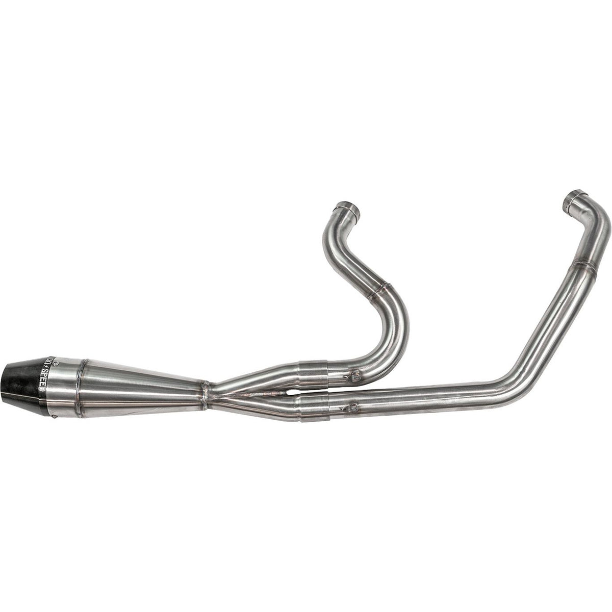 SAWICKI 930-01236 2:1 STAINLESS BRUSHED SHORTY EXHAUST M8 SOFTAIL 18-23