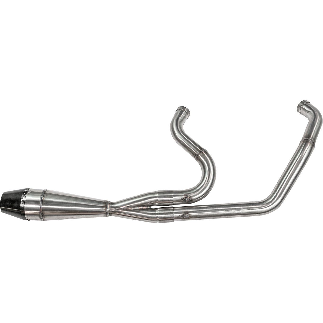 SAWICKI 930-01236 2:1 STAINLESS BRUSHED SHORTY EXHAUST M8 SOFTAIL 18-23