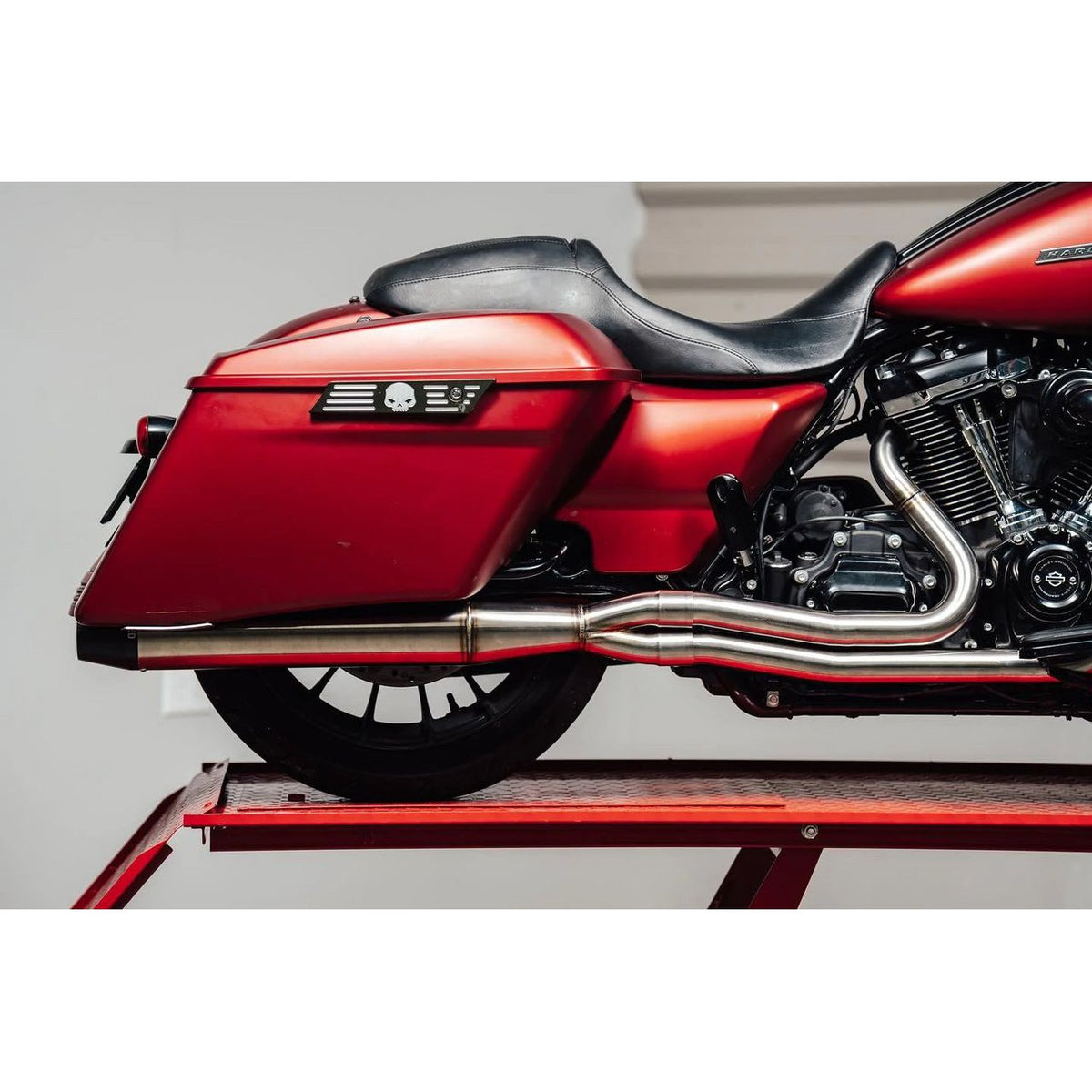 SAWICKI SPEED 930-01080 BRUSHED SS 2:1 FULL EXHAUST M8 FL BAGGER 17-22