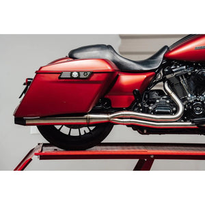 SAWICKI SPEED 930-01080 BRUSHED SS 2:1 FULL EXHAUST M8 FL BAGGER 17-22