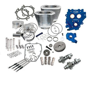 S&S 100/110" Power Package for 1999-2017 Harley-Davidson Big Twins-Engine Components-S&S CYCLE-110" 2007-'17 except '17 Touring-Silver-Gear-Rogue Rider Industries for Harley Davidson Motorcycles