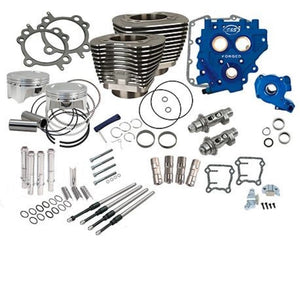 S&S 100/110" Power Package for 1999-2017 Harley-Davidson Big Twins-Engine Components-S&S CYCLE-110" 2007-'17 except '17 Touring-Wrinkle Black-Chain-Rogue Rider Industries for Harley Davidson Motorcycles