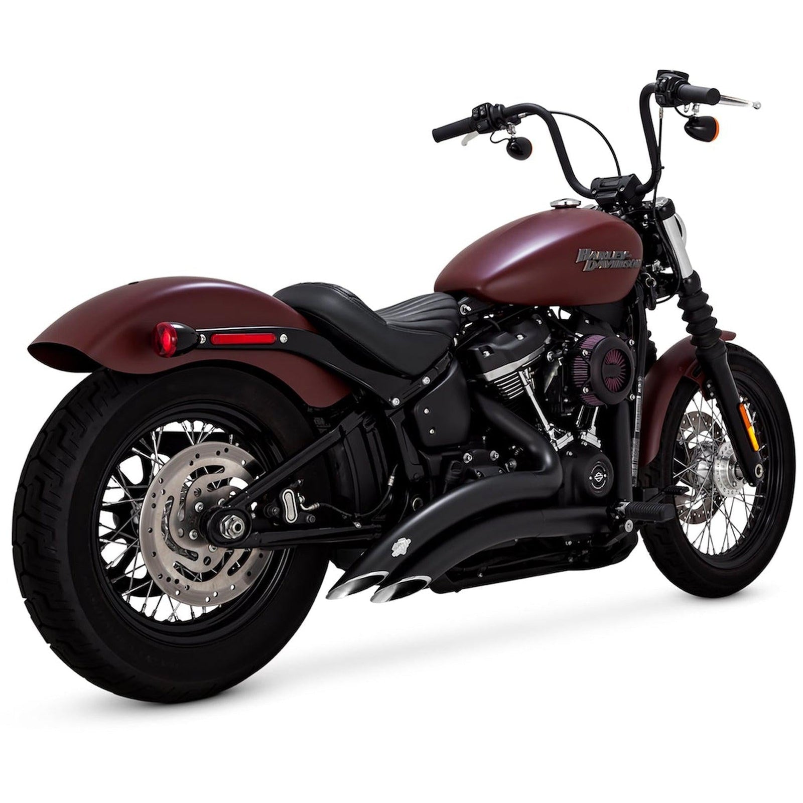 Vance and Hines Big Radius 2 into 2 Black or Chrome Exhaust for M8 Softails-Exhaust-Vance & Hines-Black-FXBB/LR/FB - FLSL/HC/DE/SS-Rogue Rider Industries for Harley Davidson Motorcycles