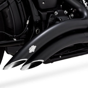 Vance and Hines Big Radius 2 into 2 Black or Chrome Exhaust for M8 Softails-Exhaust-Vance & Hines-Rogue Rider Industries for Harley Davidson Motorcycles