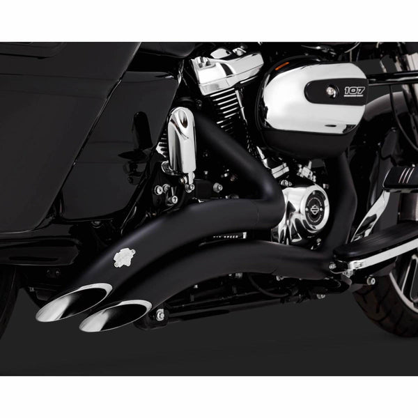 Vance and Hines Big Radius 2 into 2 Black or Chrome Exhaust for M8