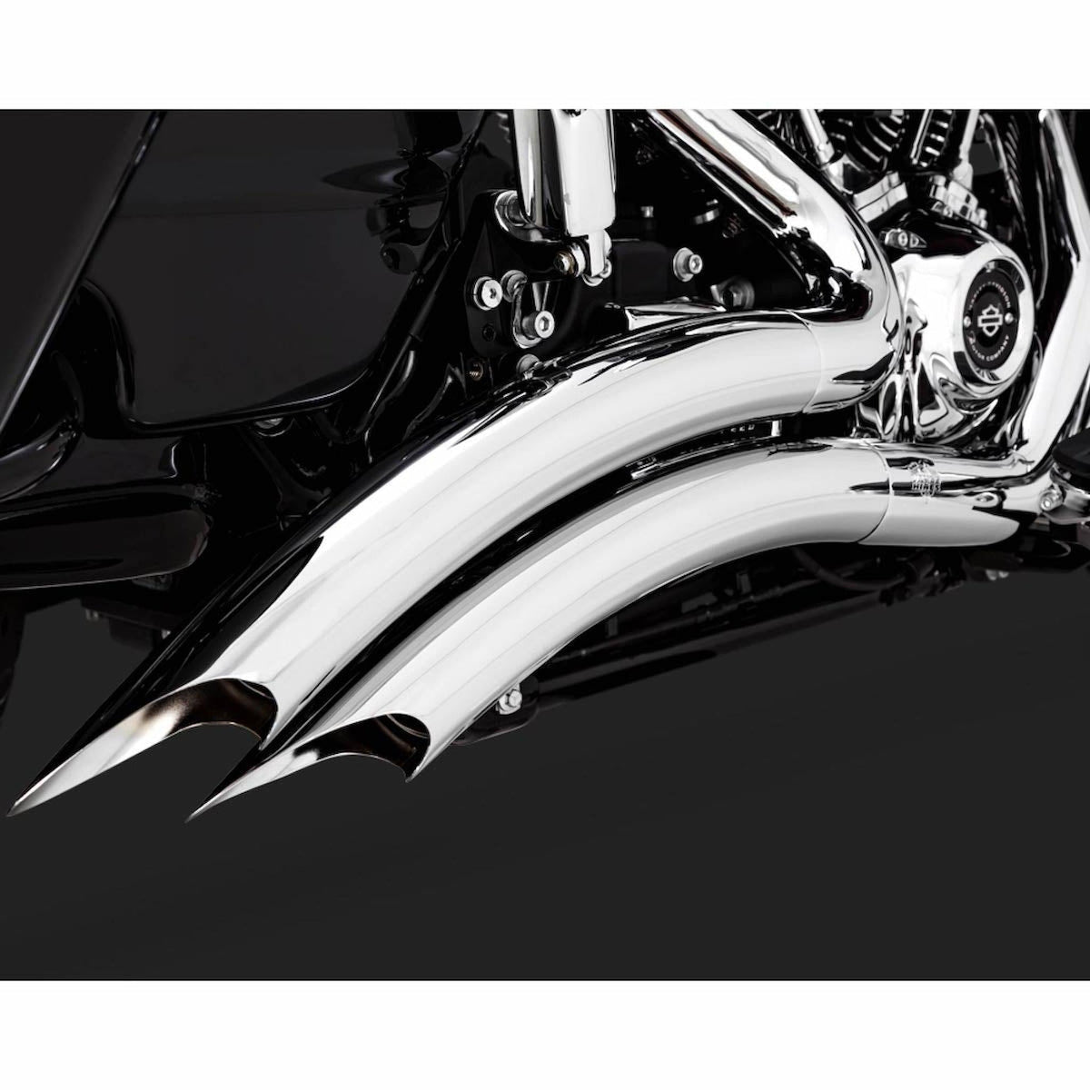 Vance and Hines Big Radius 2 into 2 Black or Chrome Exhaust for M8 Touring-Exhaust-Vance &amp; Hines-Rogue Rider Industries for Harley Davidson Motorcycles