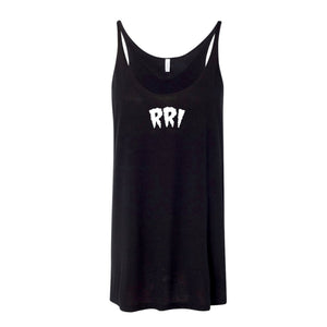 Women's Slouchy Tank Mr RRI Tee (Black/White Print)-Swag-Rogue Rider Industries-Rogue Rider Industries for Harley Davidson Motorcycles